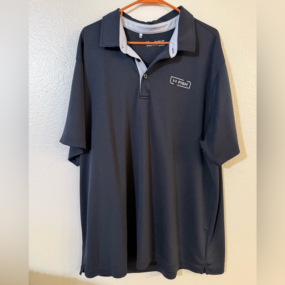 Under Armour Black Fish Logo Polo Shirt Men’s